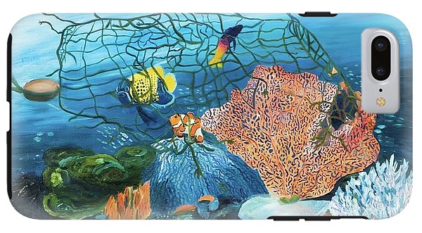 Caught in coral - Phone Case