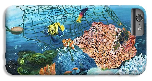 Caught in coral - Phone Case