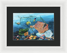Load image into Gallery viewer, Caught in coral - Framed Print
