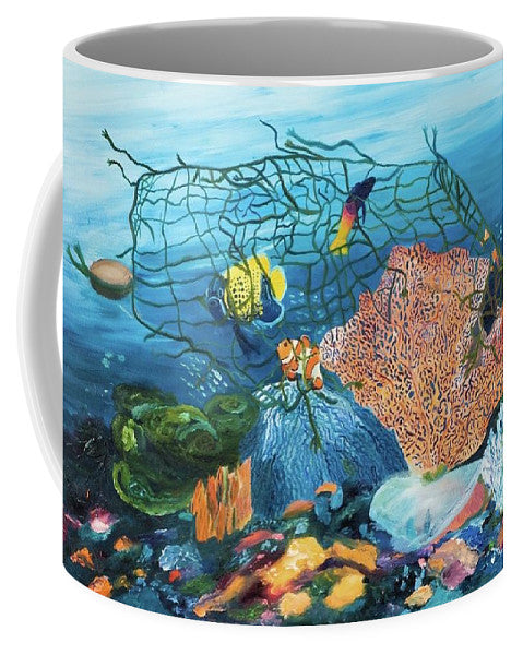 Caught in coral - Mug