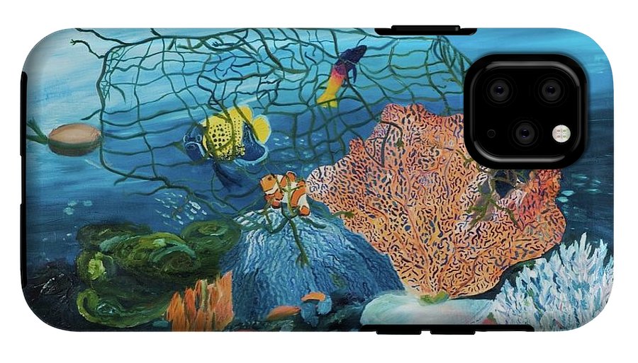 Caught in coral - Phone Case