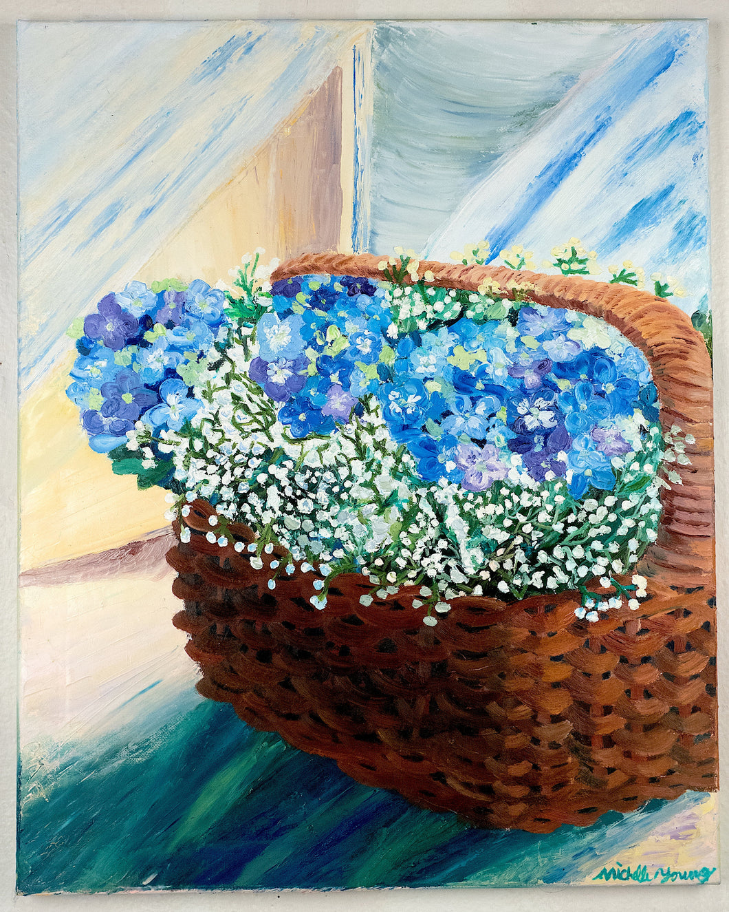 *SOLD * Hydrangea flowers oil painting.  *SOLD*