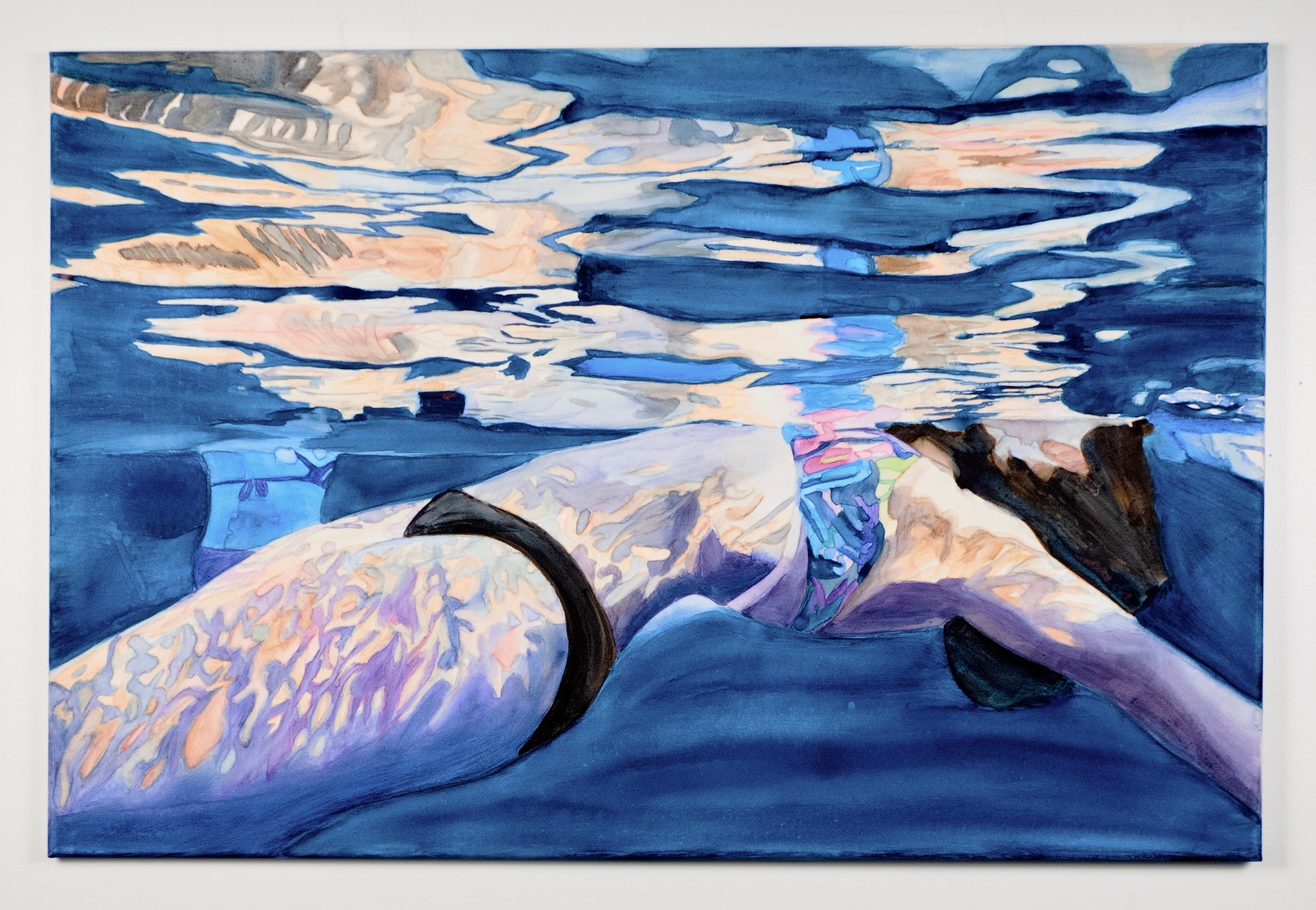 Floating away,  original watercolor painting