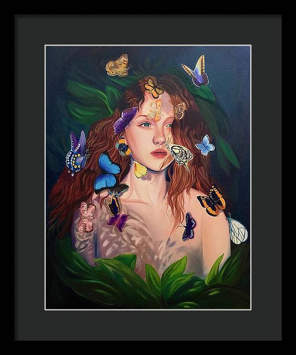 Le Papillion de sang d'or - Framed Print