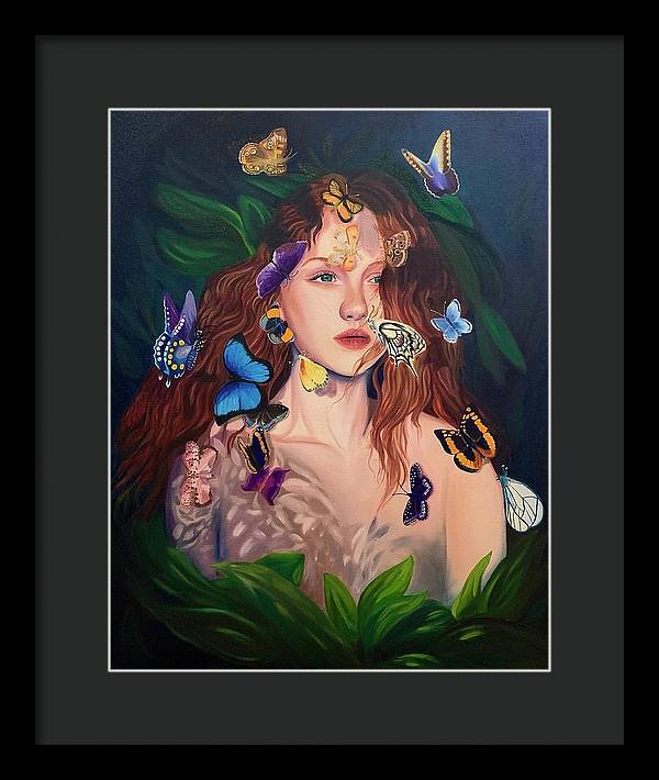 Le Papillion de sang d'or - Framed Print