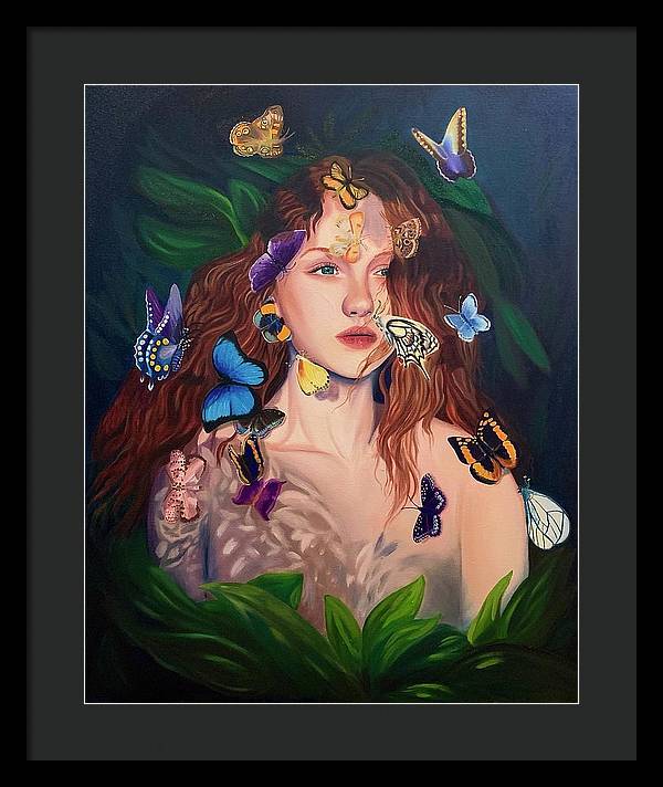 Le Papillion de sang d'or - Framed Print