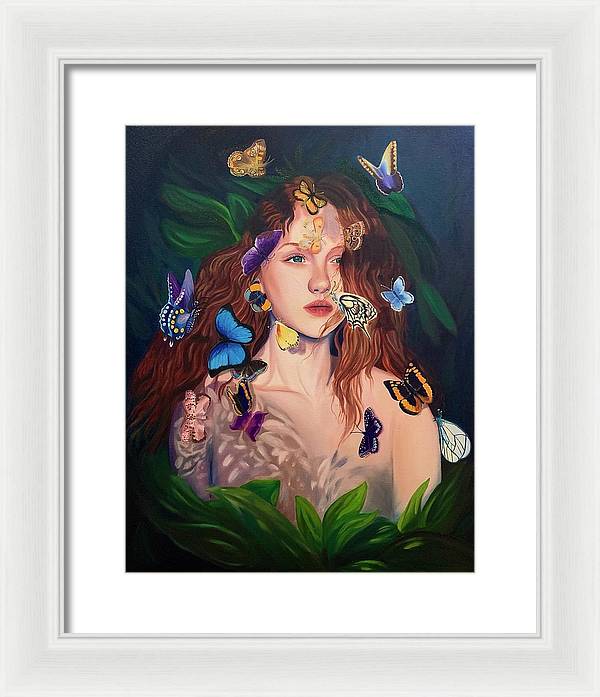 Le Papillion de sang d'or - Framed Print