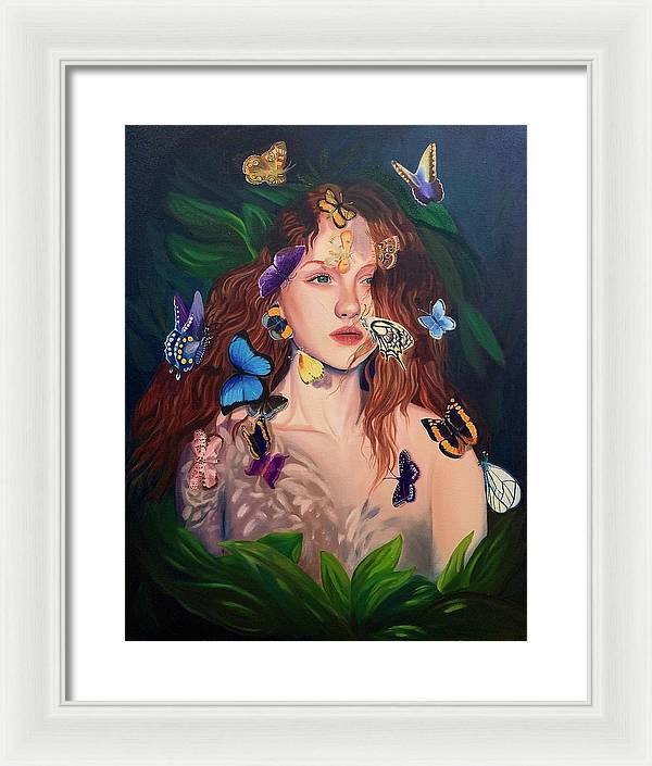Le Papillion de sang d'or - Framed Print