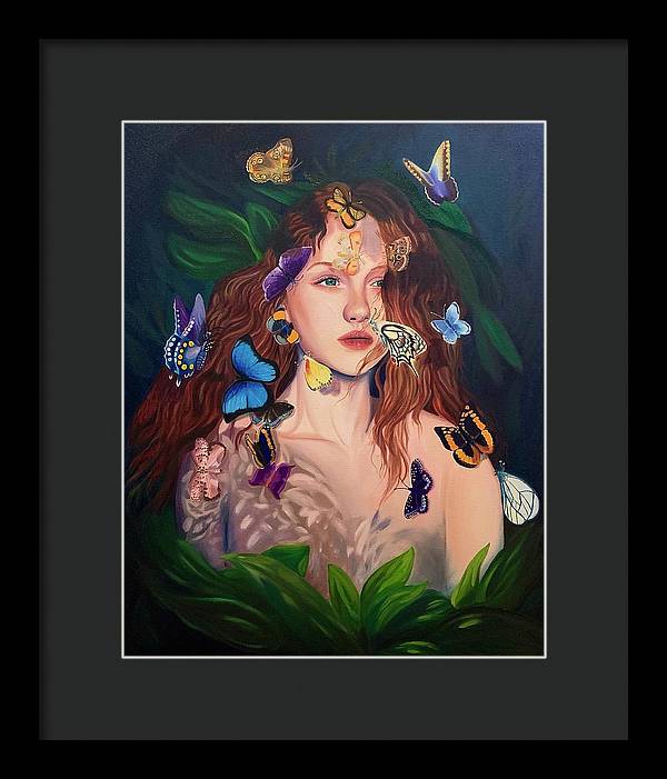 Le Papillion de sang d'or - Framed Print