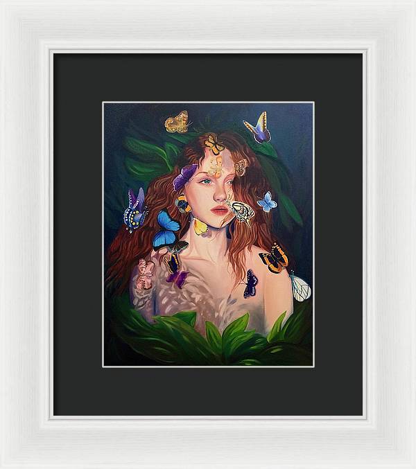 Le Papillion de sang d'or - Framed Print
