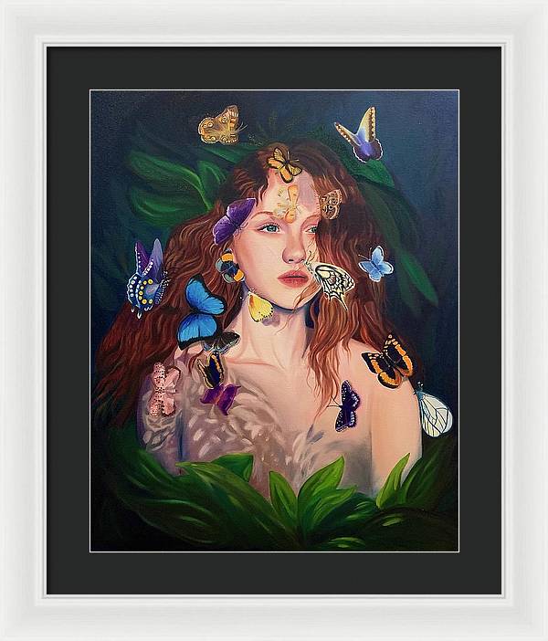 Le Papillion de sang d'or - Framed Print