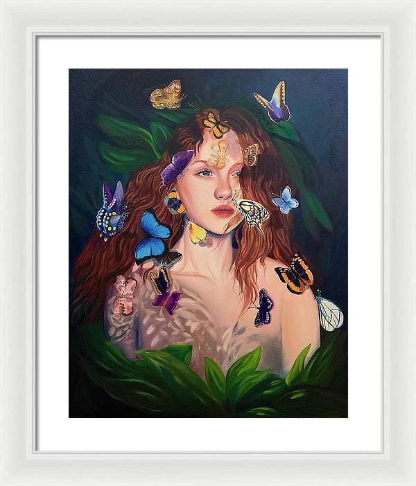 Le Papillion de sang d'or - Framed Print