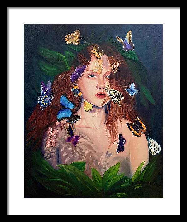 Le Papillion de sang d'or - Framed Print