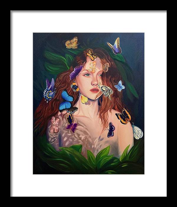 Le Papillion de sang d'or - Framed Print