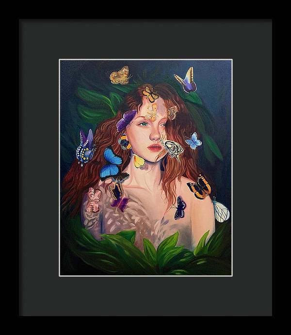 Le Papillion de sang d'or - Framed Print