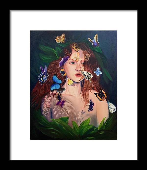 Le Papillion de sang d'or - Framed Print