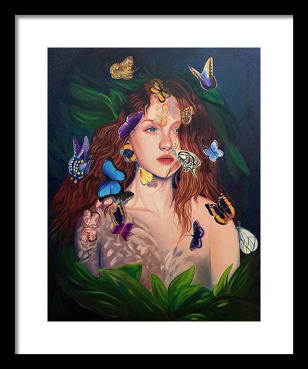 Le Papillion de sang d'or - Framed Print