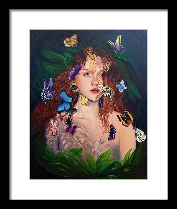 Le Papillion de sang d'or - Framed Print