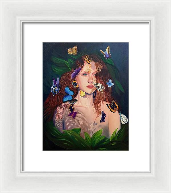 Le Papillion de sang d'or - Framed Print