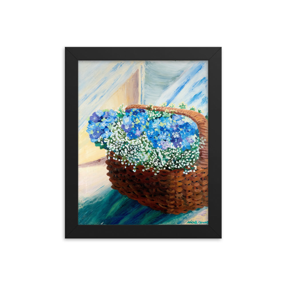 Hydrangea basket art print