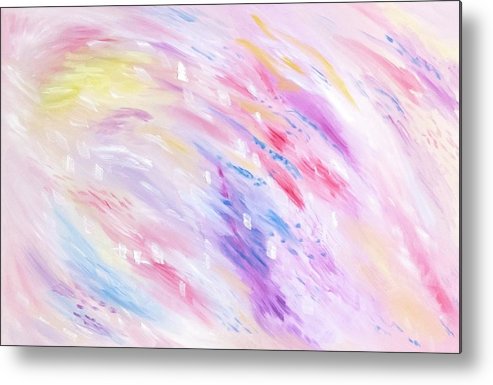 Pink Abstract Passion - Metal Print