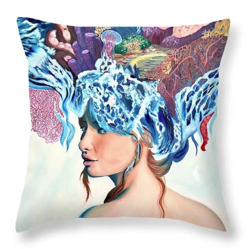 Queen of the sea - Throw Pillow
