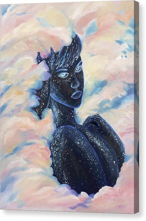 Woman In The Clouds - Canvas Print