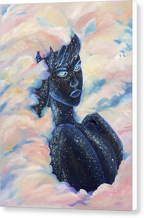 Woman In The Clouds - Canvas Print