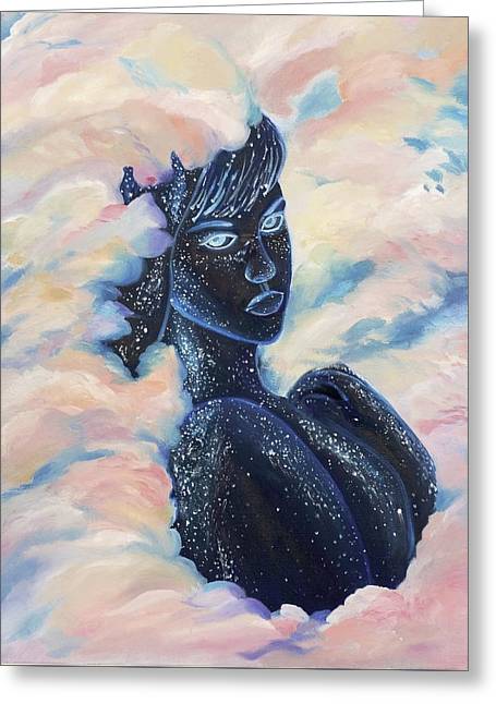 Woman In The Clouds - Greeting Card