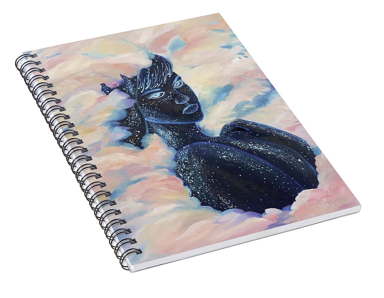 Woman In The Clouds - Spiral Notebook