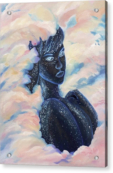 Woman In The Clouds - Acrylic Print