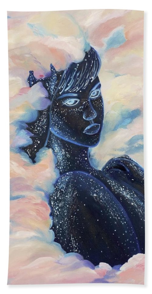 Woman In The Clouds - Beach Towel