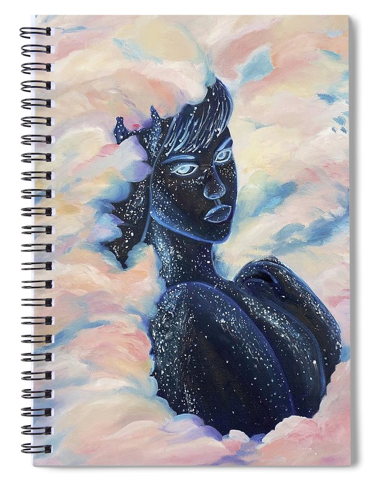 Woman In The Clouds - Spiral Notebook