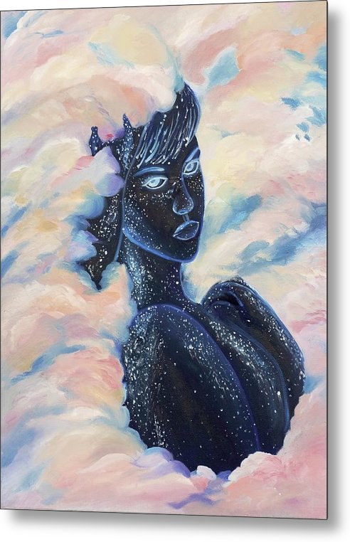 Woman In The Clouds - Metal Print