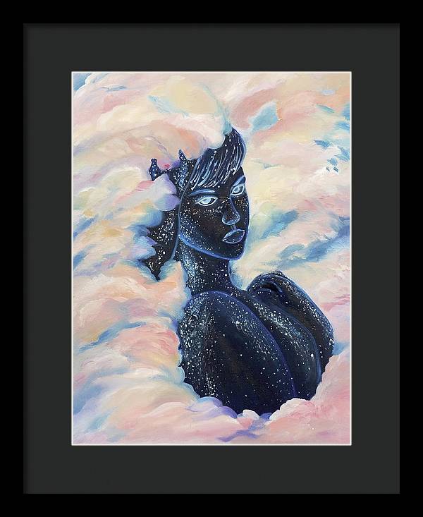Woman In The Clouds - Framed Print