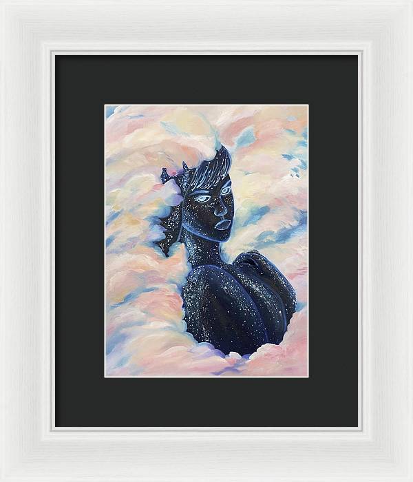 Woman In The Clouds - Framed Print