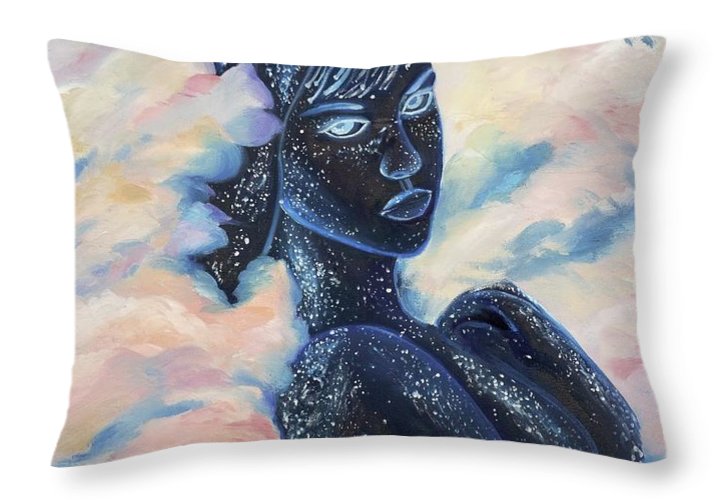 Woman In The Clouds - Throw Pillow